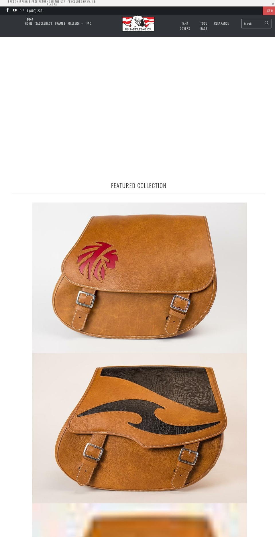 ussaddlebag.com shopify website screenshot