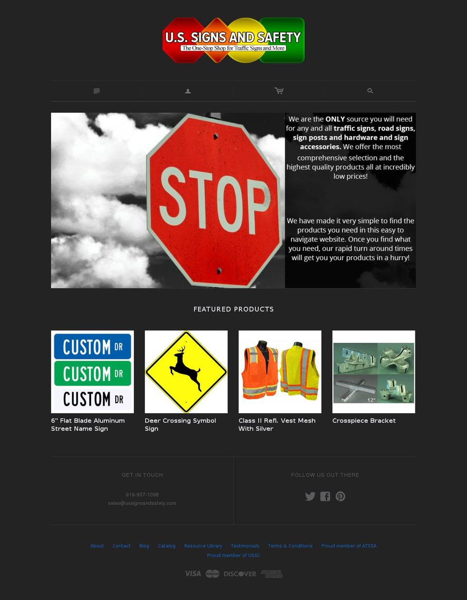 ussignsandsafety.com shopify website screenshot