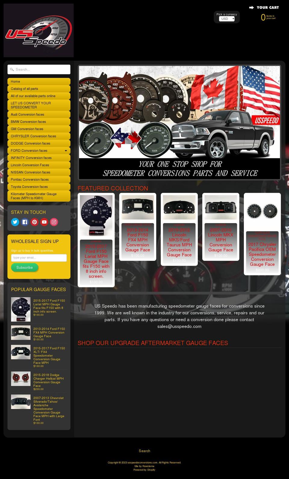 usspeedoconversions.com shopify website screenshot