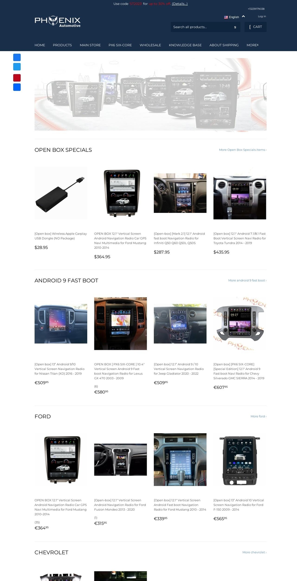 usstockphoenixautomotiveinc.com shopify website screenshot