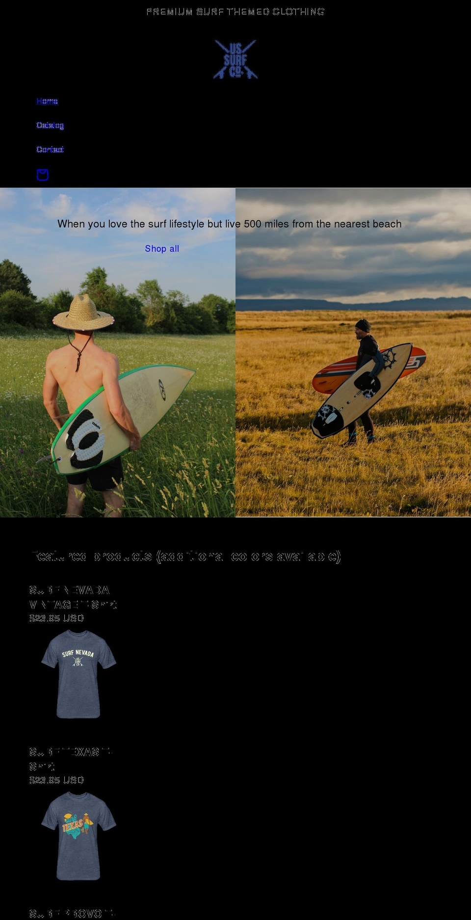 ussurfco.com shopify website screenshot