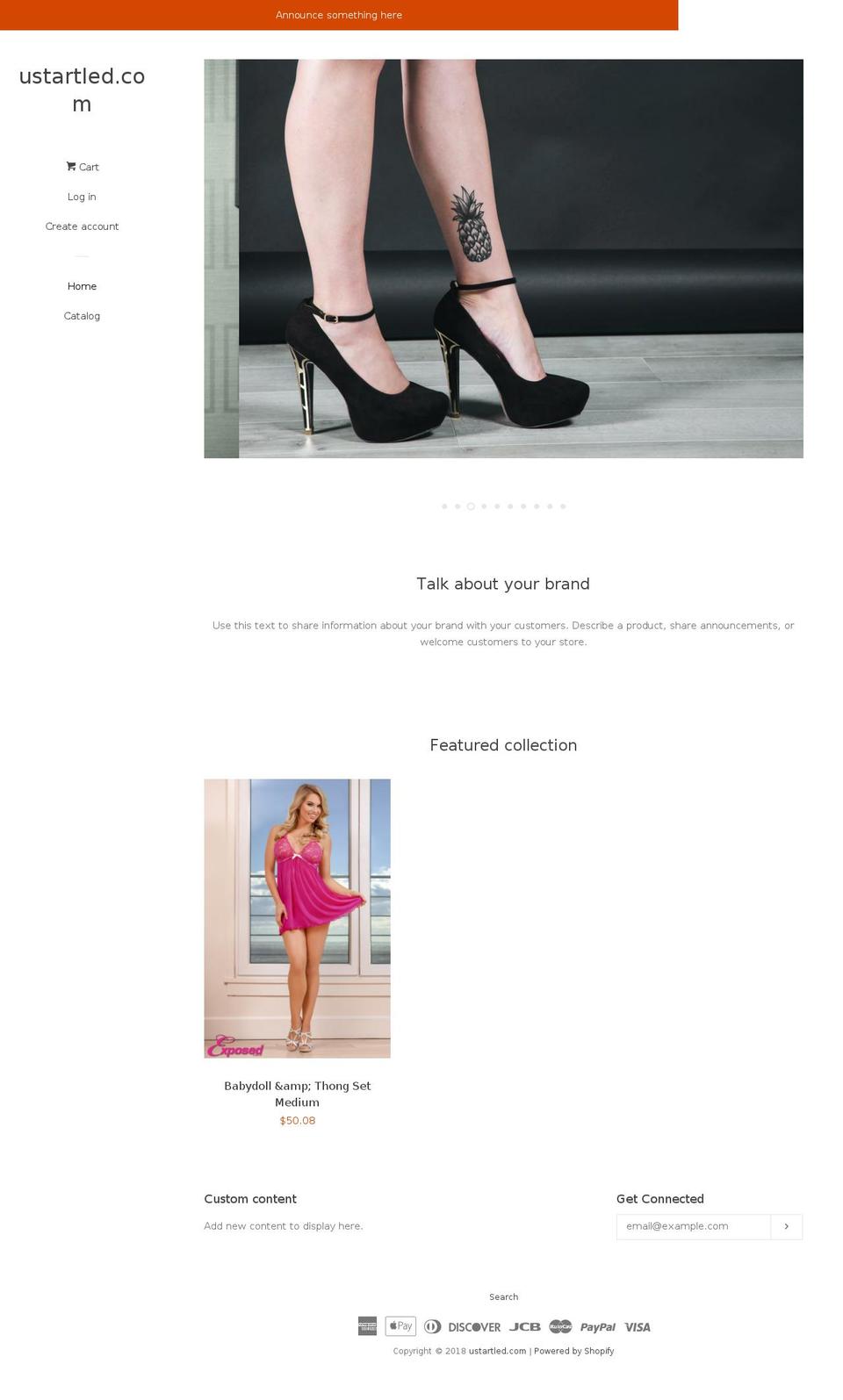 ustartled.com — Shopify storefront screenshot