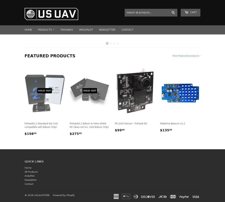 usuavstore.com shopify website screenshot
