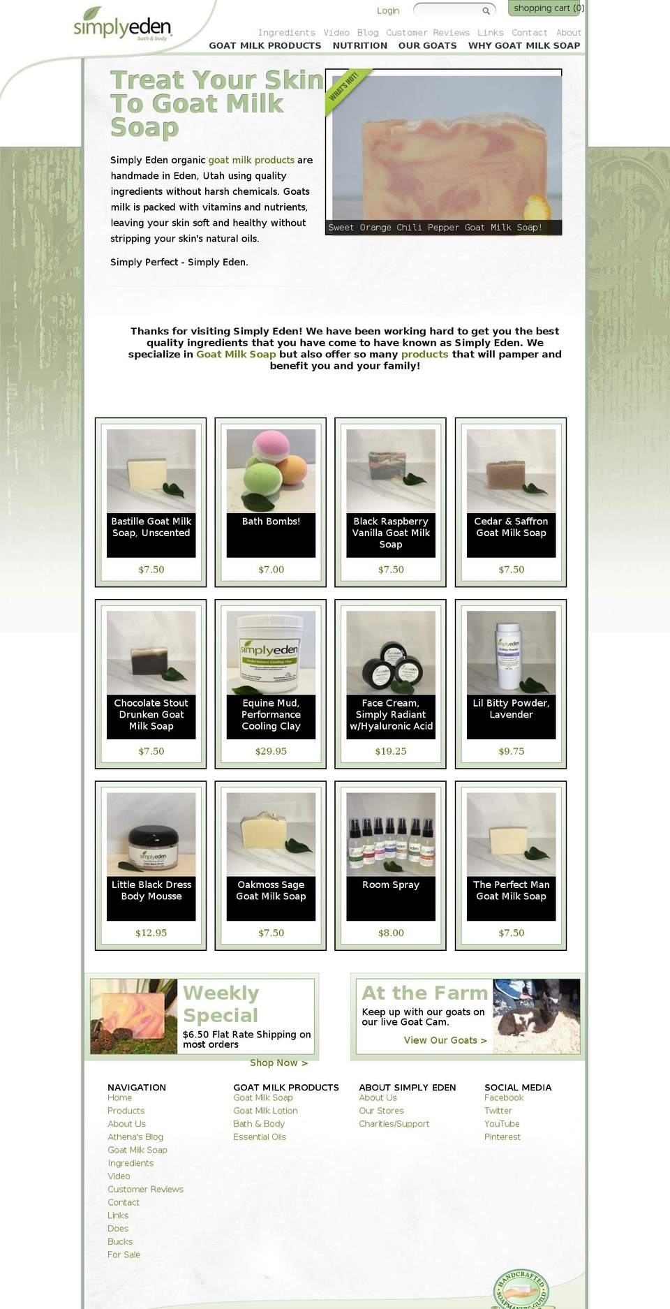 Woodland Shopify theme site example utahgoatmilksoap.com