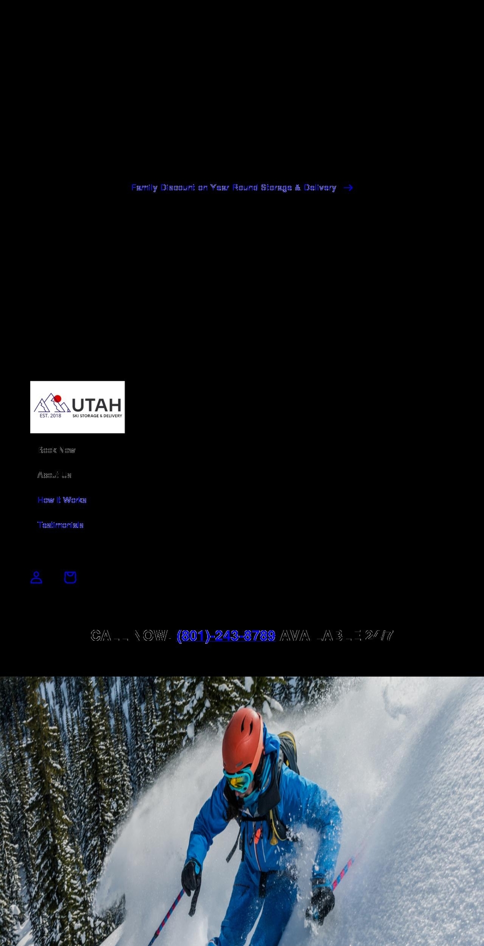 utahskistorageanddelivery.com shopify website screenshot