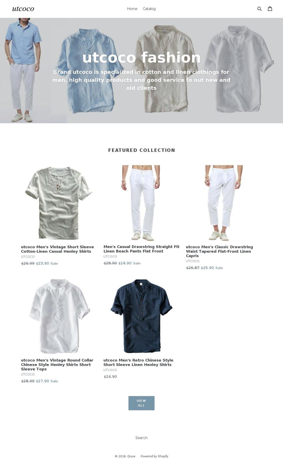 utcoco.com shopify website screenshot