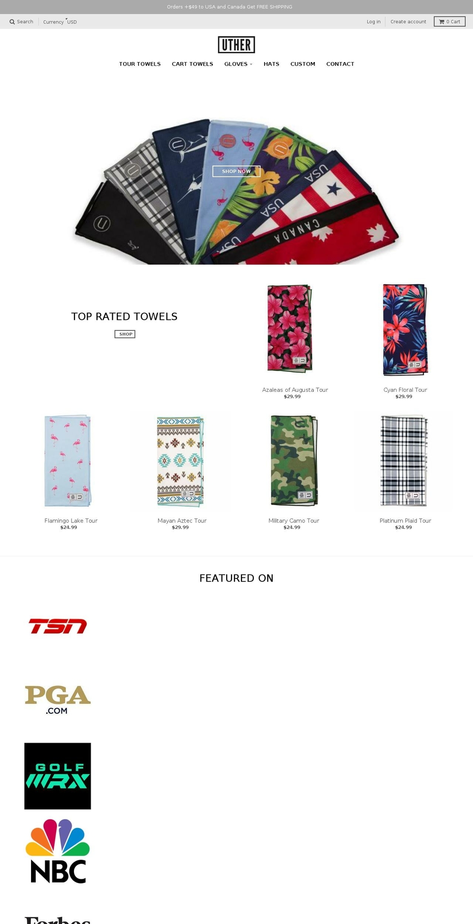 uthersupply.com shopify website screenshot