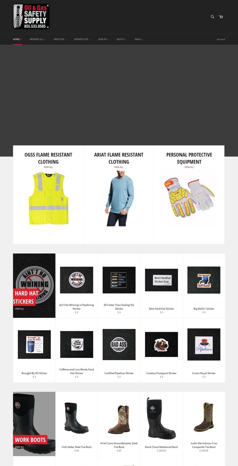 uticasafety.com shopify website screenshot