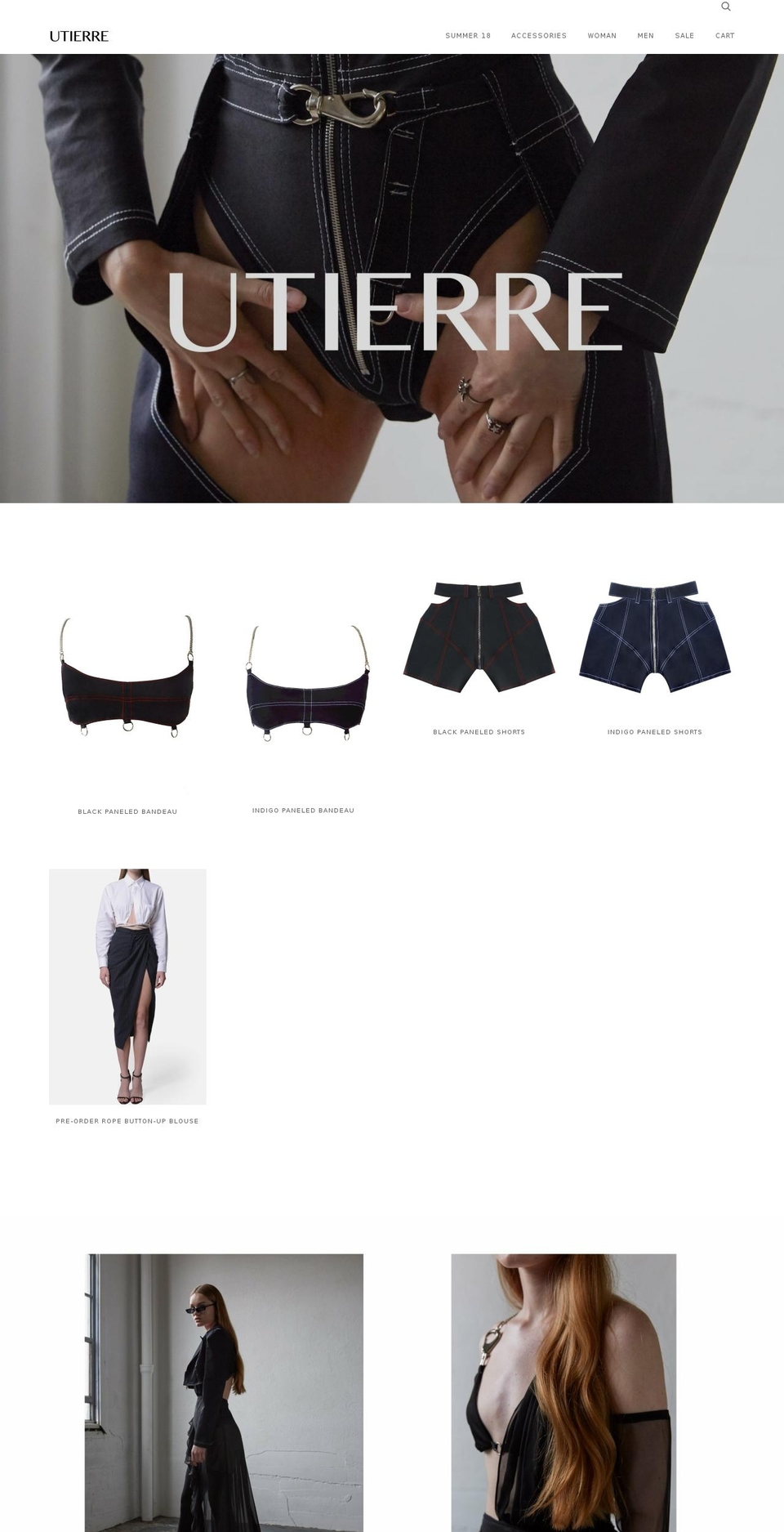 utierre.com shopify website screenshot