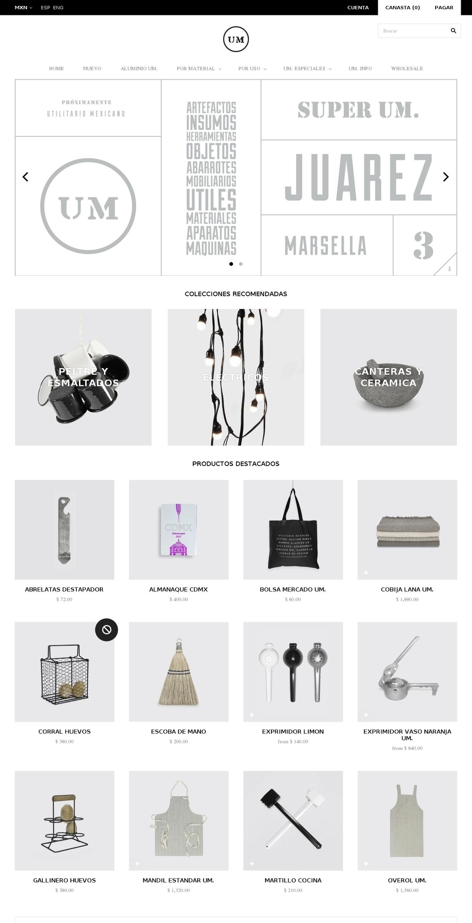utilitariomexicano.com shopify website screenshot