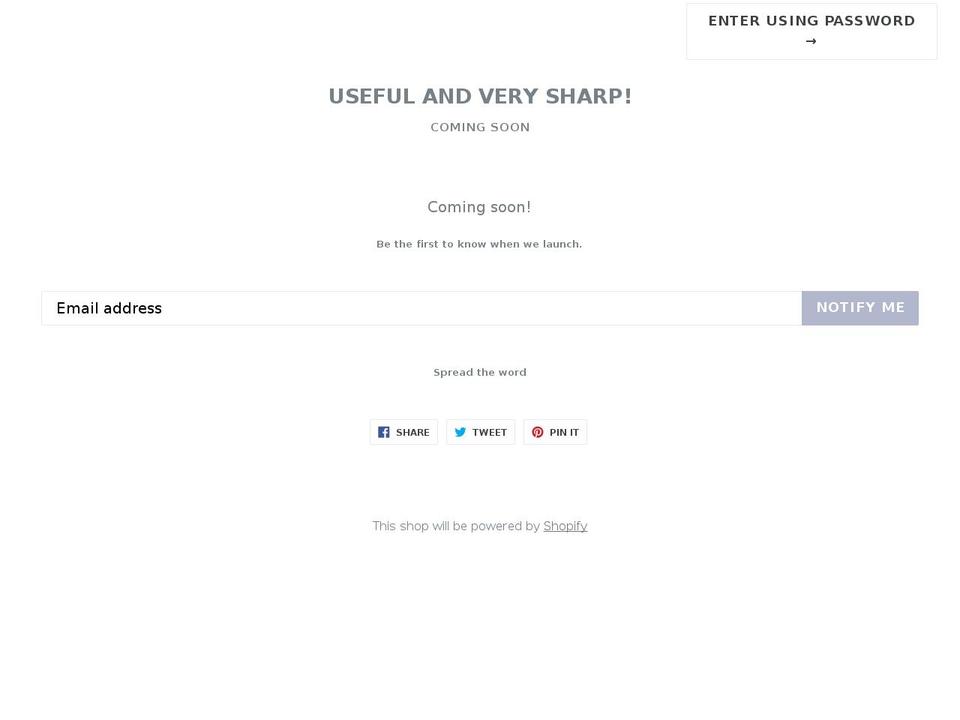 utilityknives.com — Shopify storefront screenshot