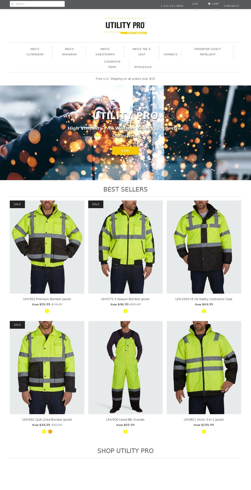 utilityproworkwear.com — Shopify storefront screenshot