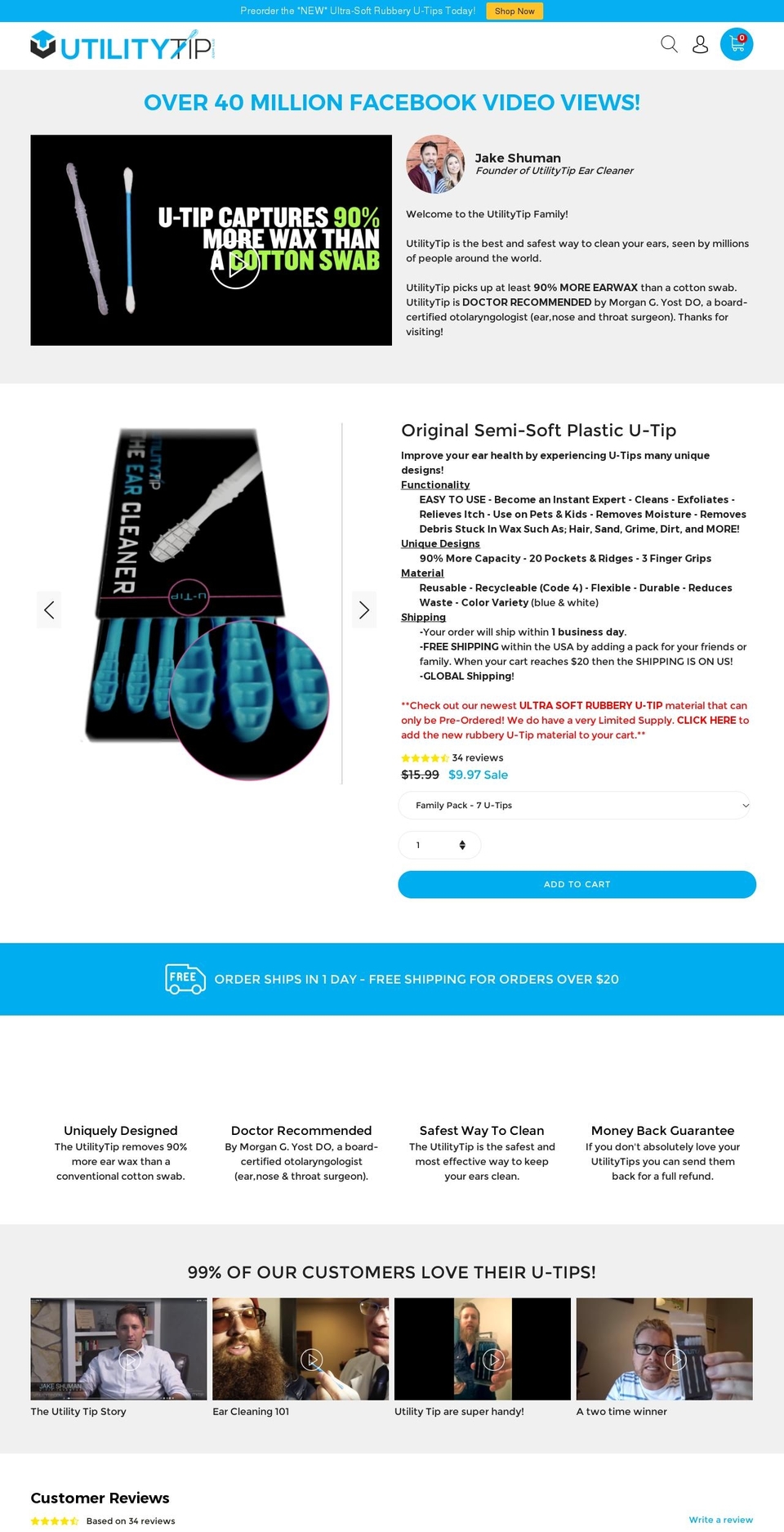 utilitytip.com shopify website screenshot