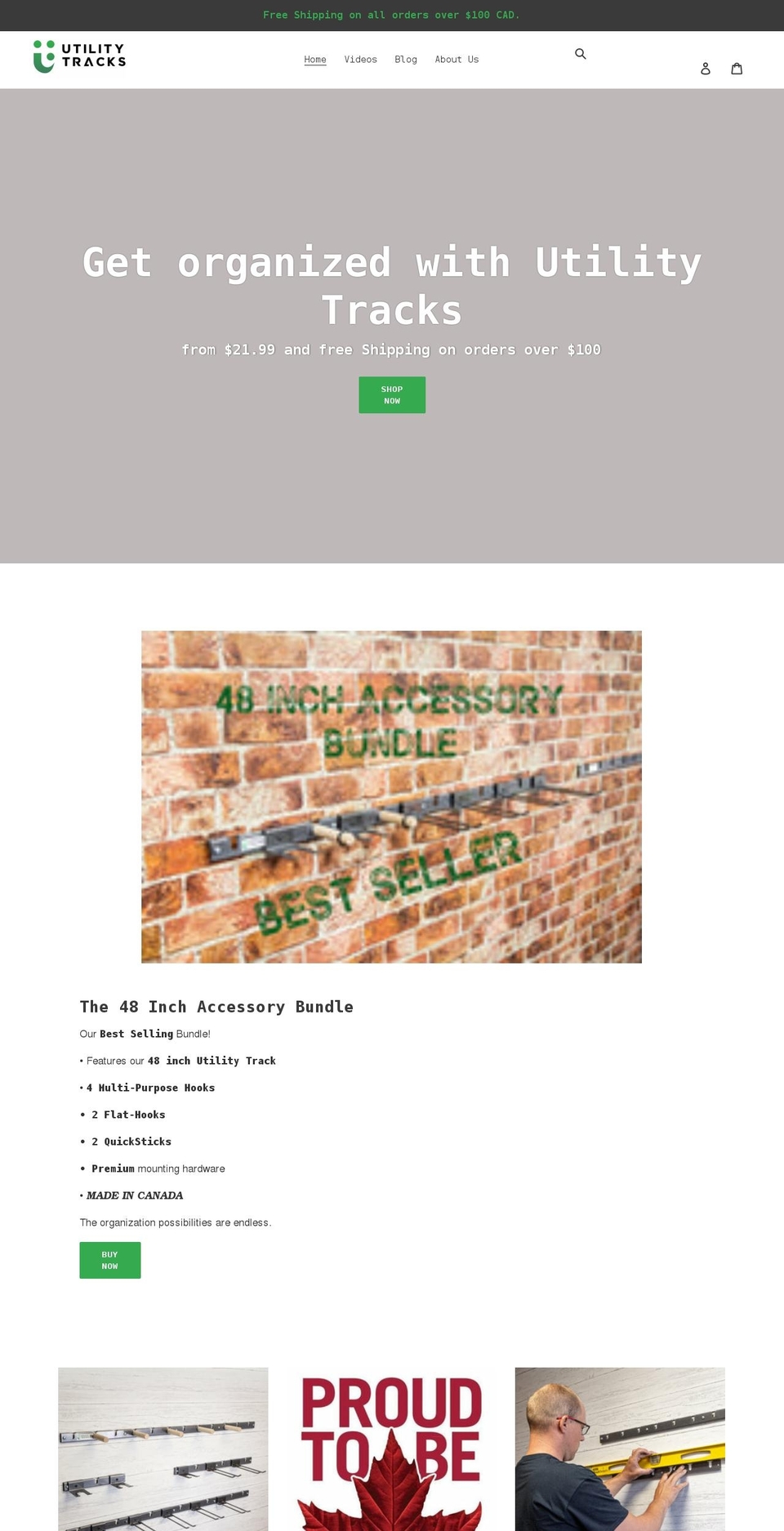 utilitytracks.com shopify website screenshot