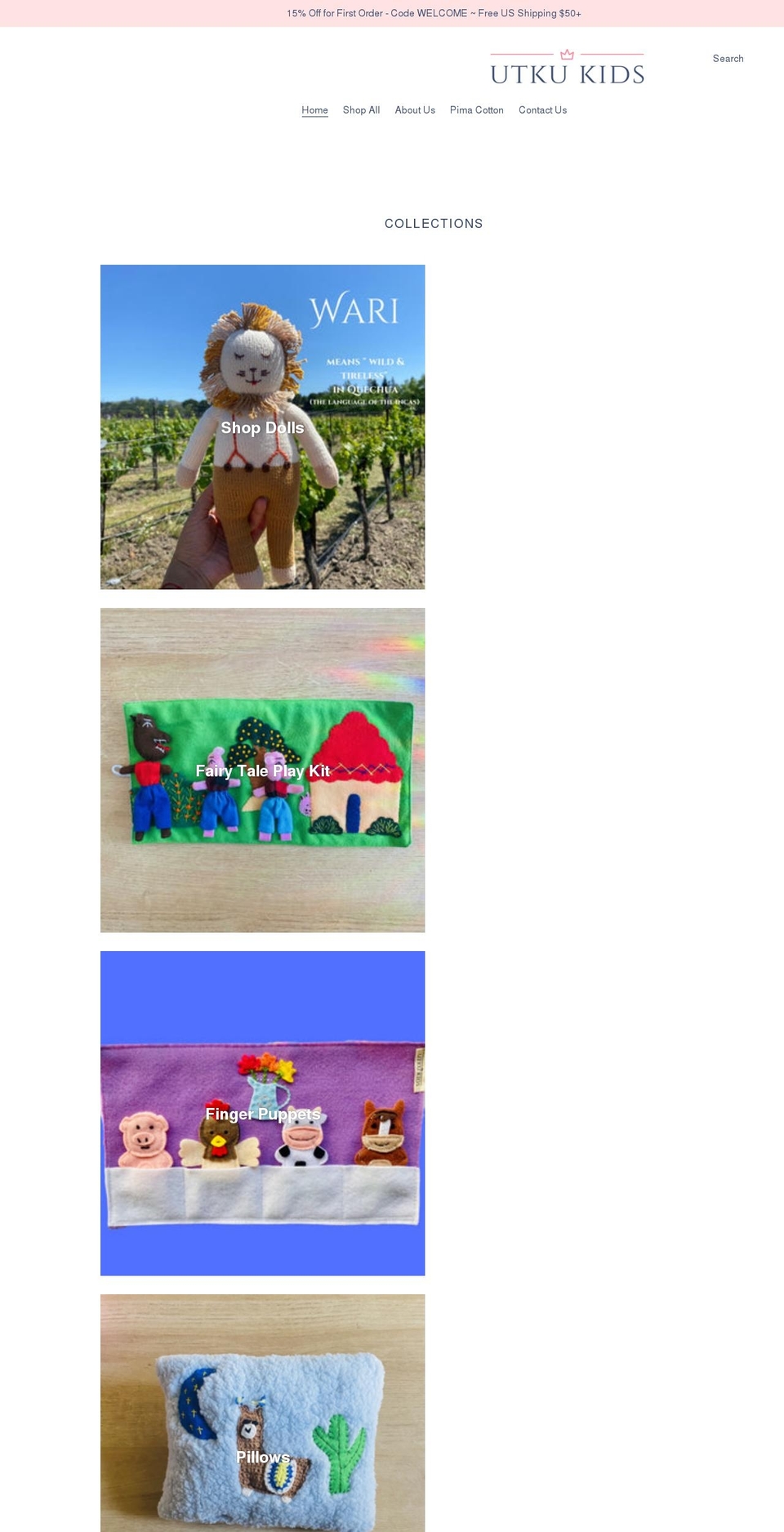 utkukids.com shopify website screenshot