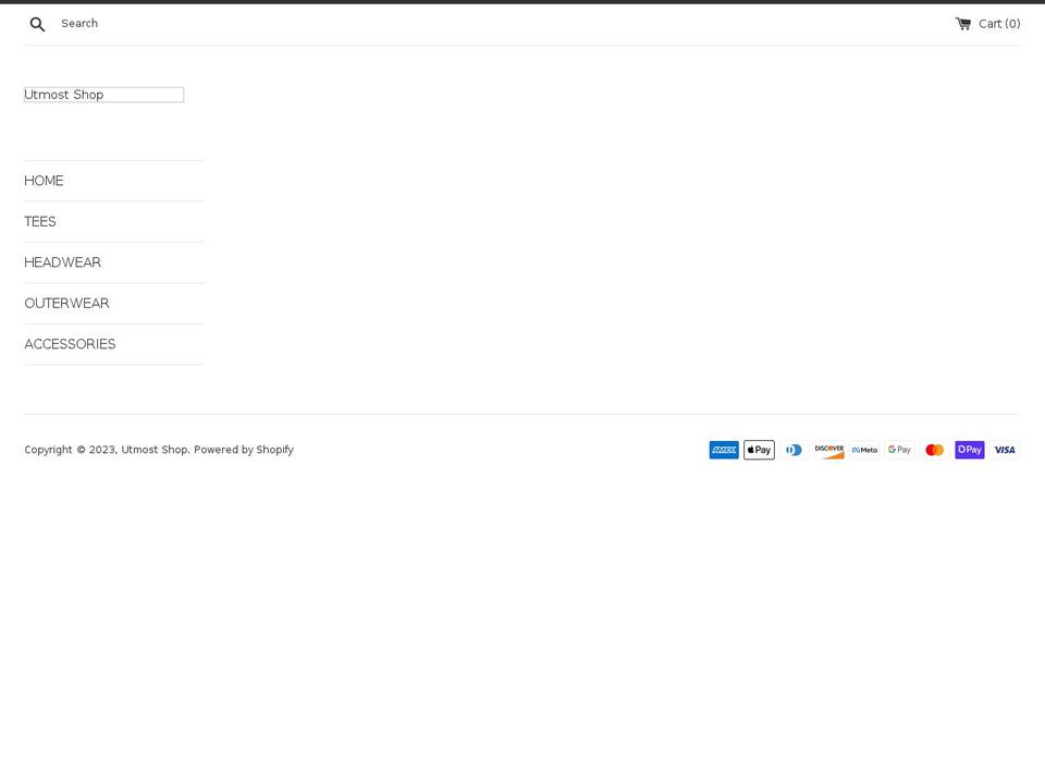 utmostco.shop shopify website screenshot