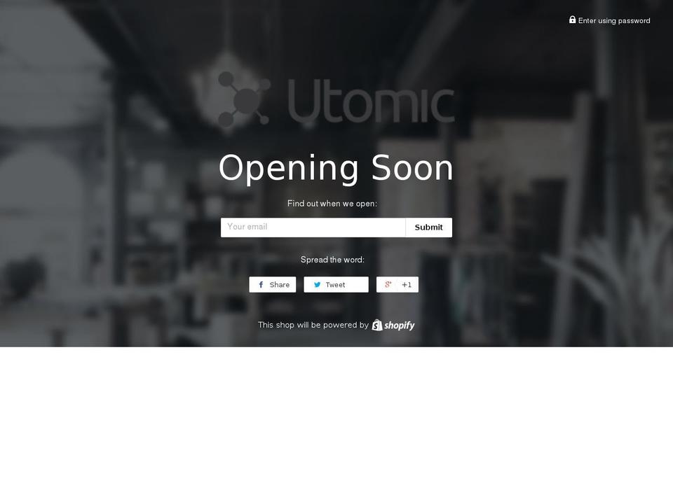 utomic.net shopify website screenshot