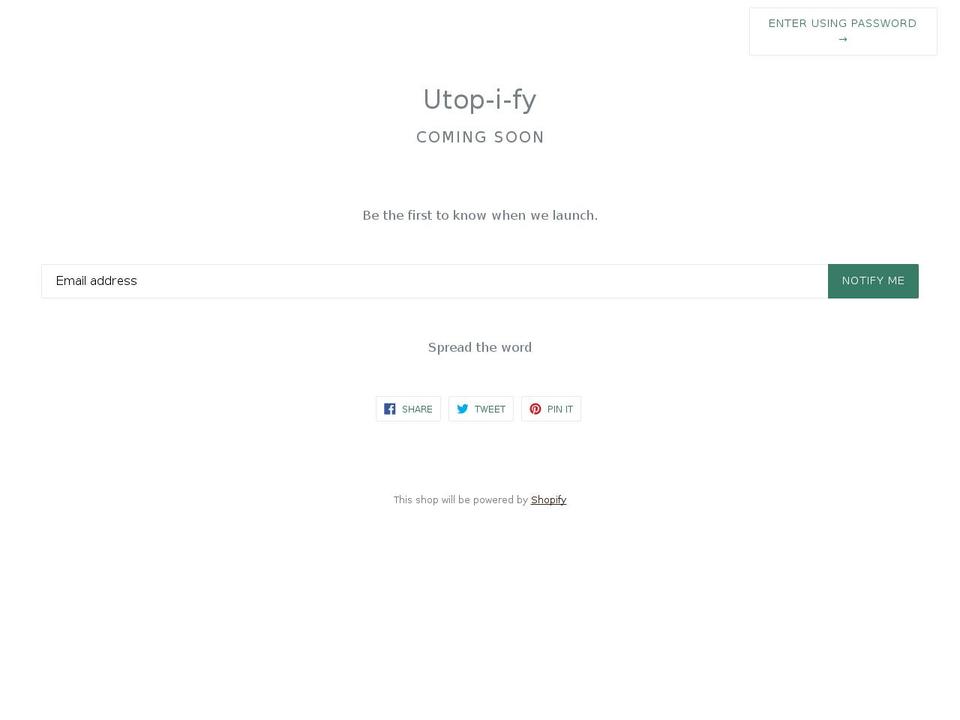 utop-i-fy.com — Shopify storefront screenshot