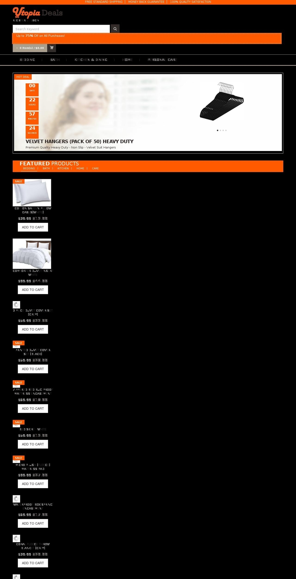 utopia-deals Shopify theme site example utopiabedding.com