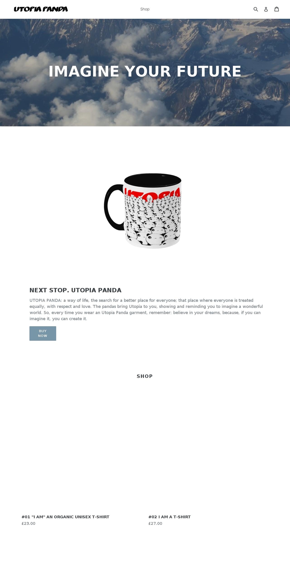 utopiapanda.com — Shopify storefront screenshot