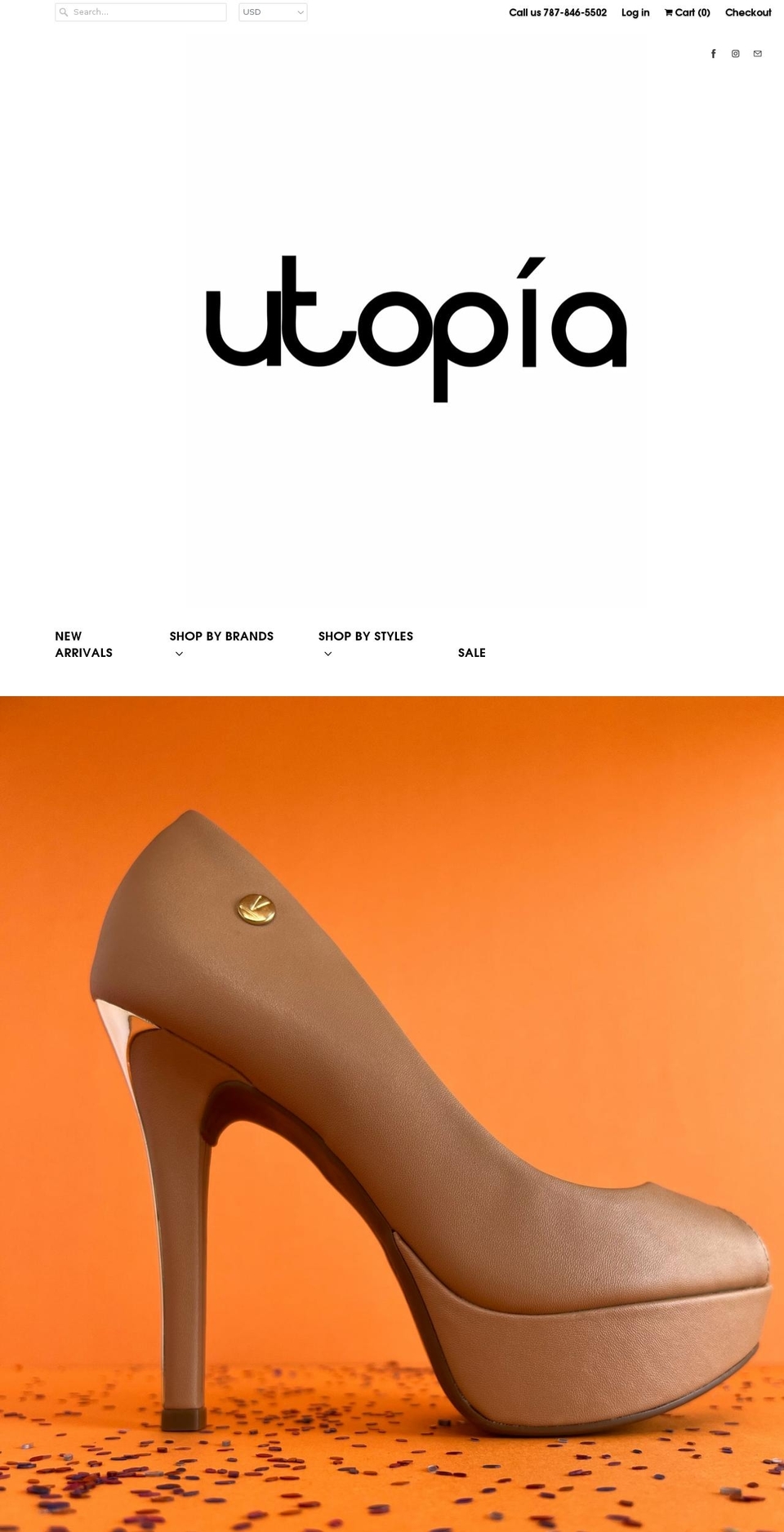 utopiashoespr.com — Shopify storefront screenshot