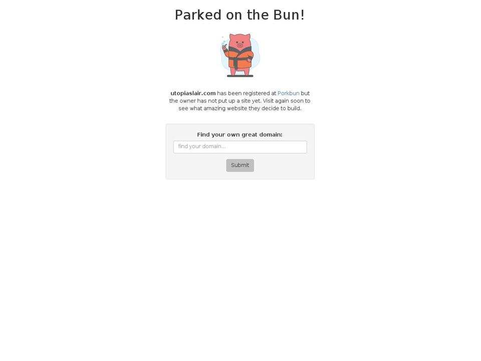 utopiaslair.com — Shopify storefront screenshot