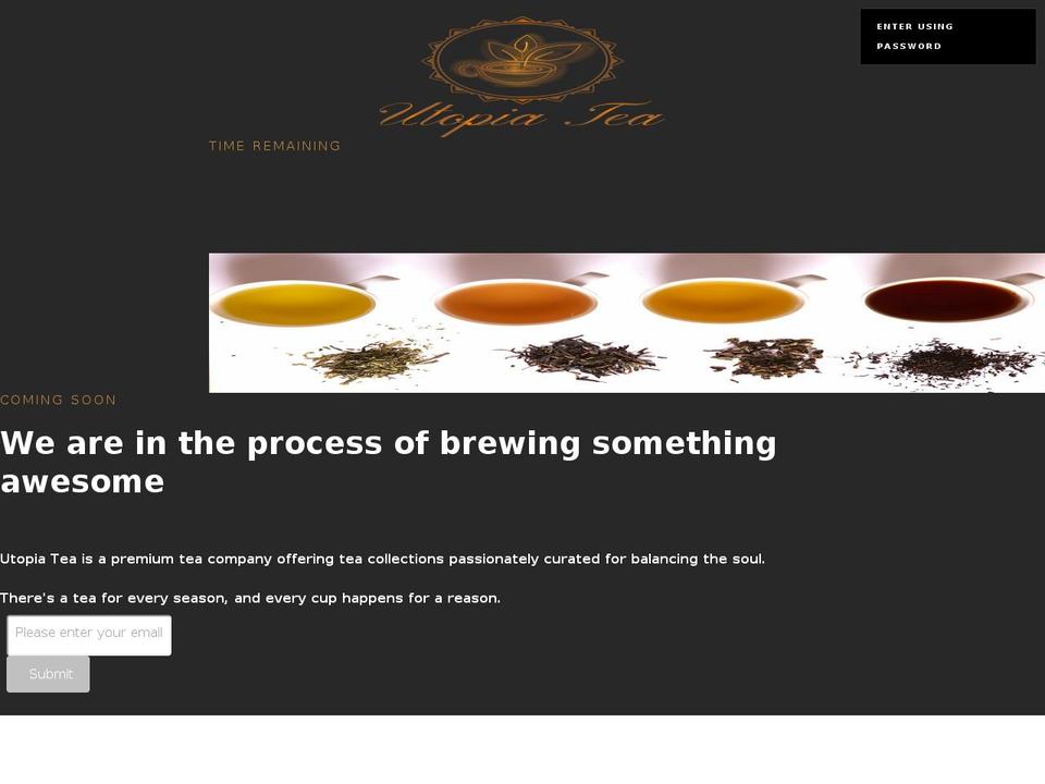 utopiatea.com shopify website screenshot