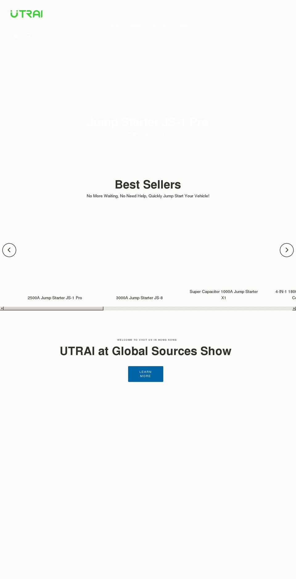 utrai.com shopify website screenshot