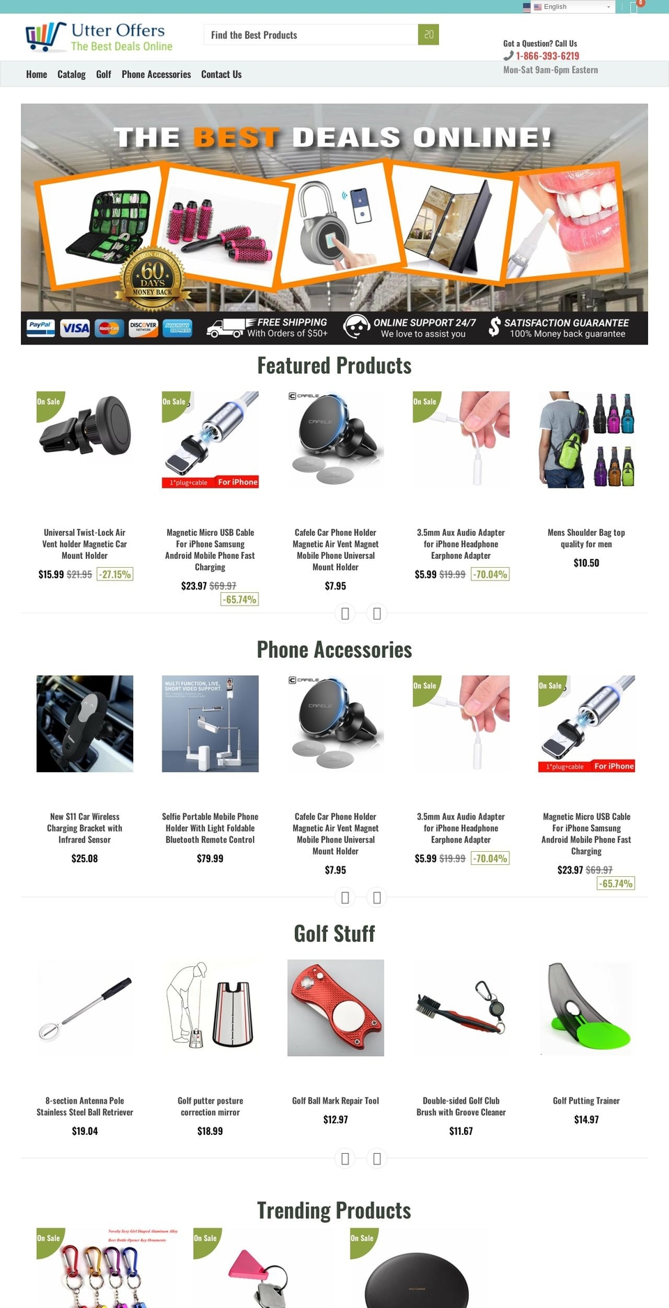 utteroffers.com shopify website screenshot