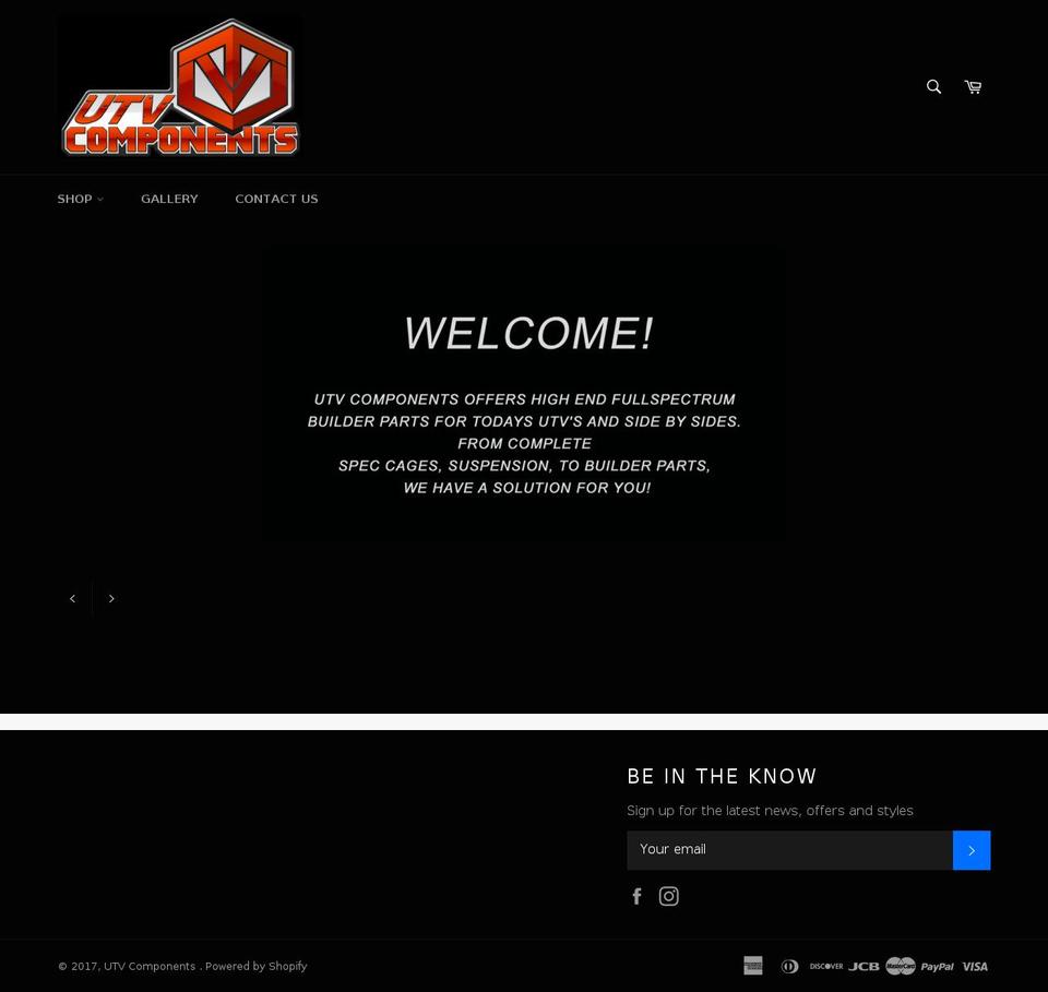 utvcomponents.com shopify website screenshot