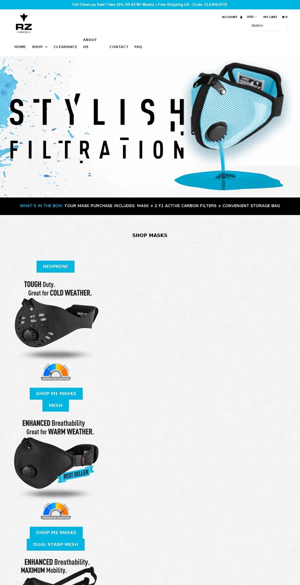 utvfacemask.com shopify website screenshot