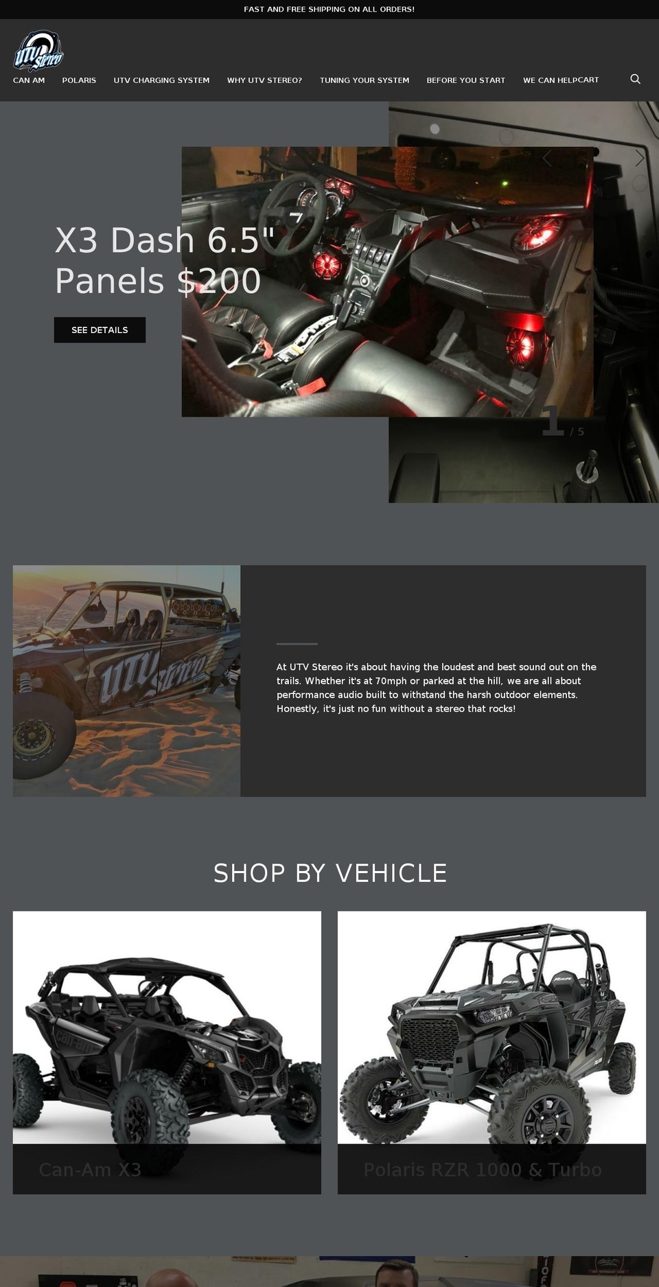 utvsound.com — Shopify storefront screenshot