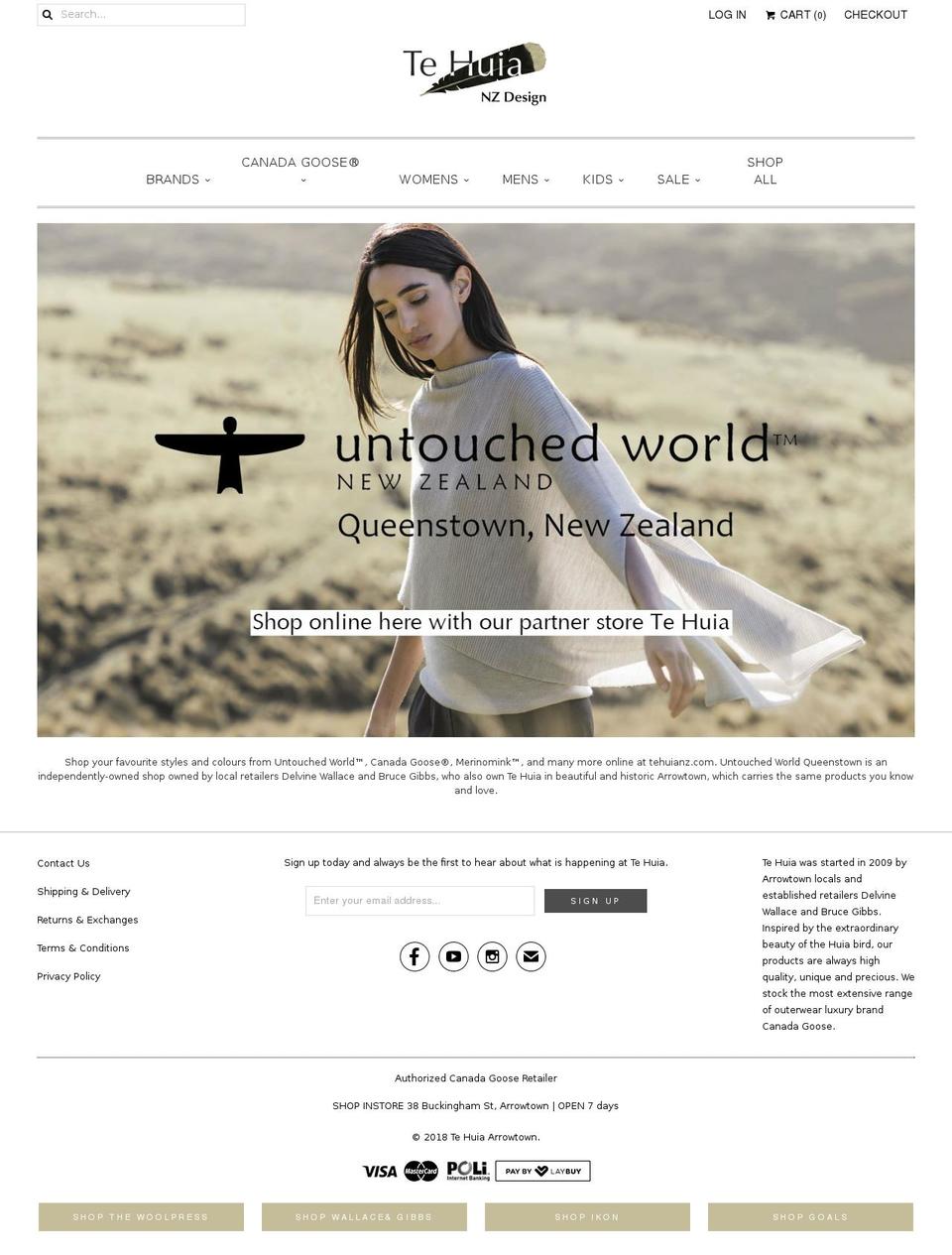 utwqueenstown.com — Shopify storefront screenshot