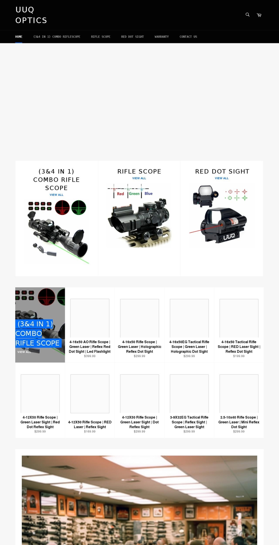 uuq-optic.com shopify website screenshot