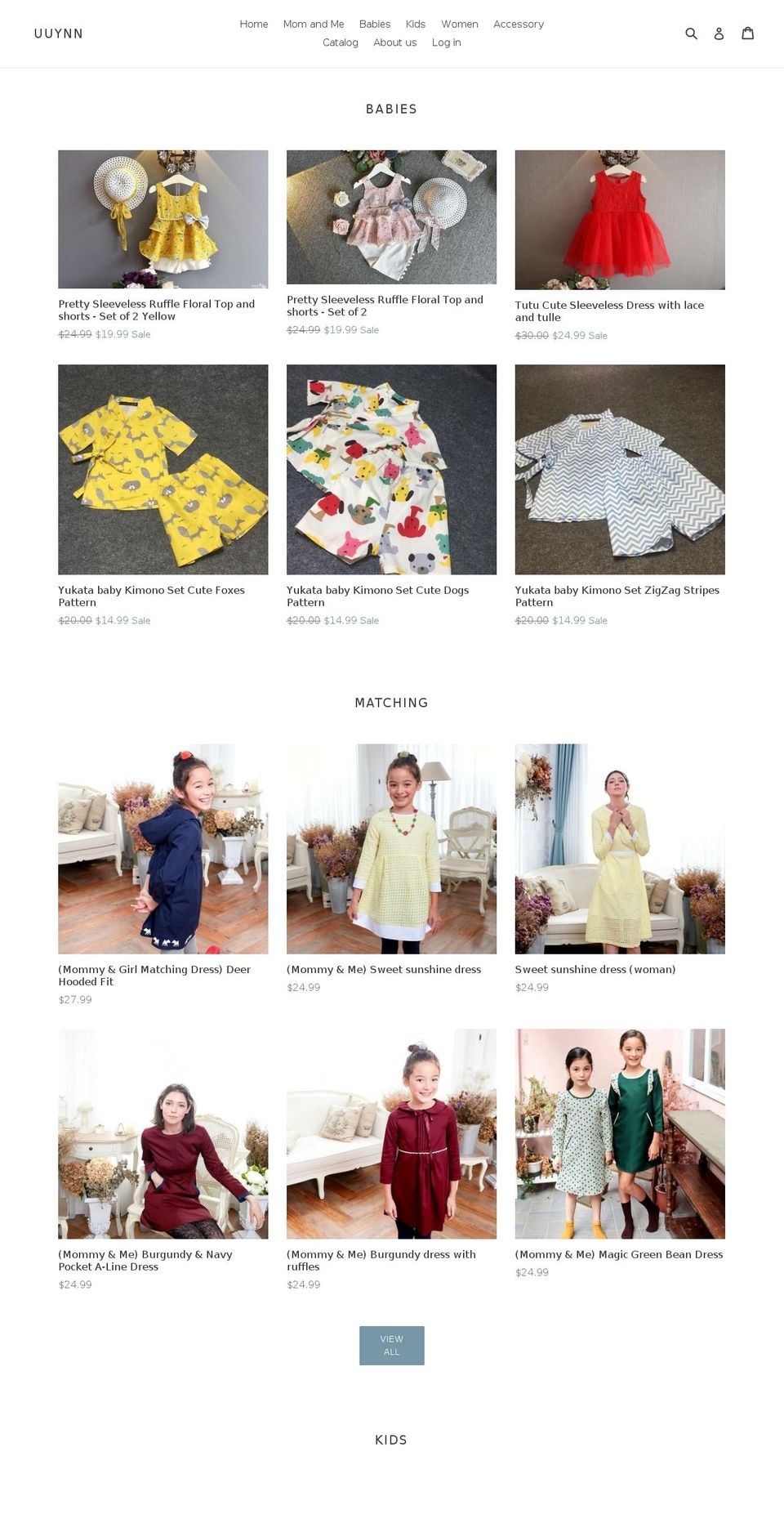 uuynn.com — Shopify storefront screenshot