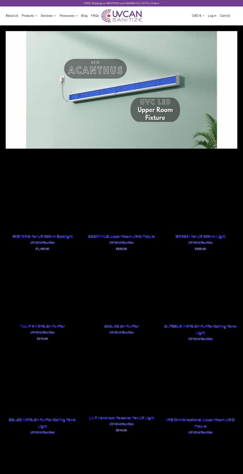uv-can.com shopify website screenshot