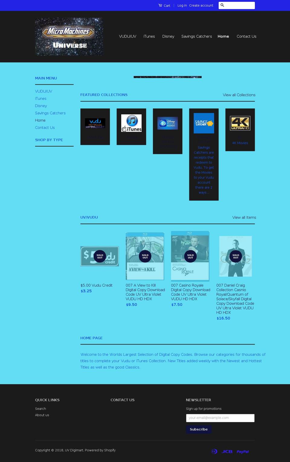 uv-digimart.com shopify website screenshot