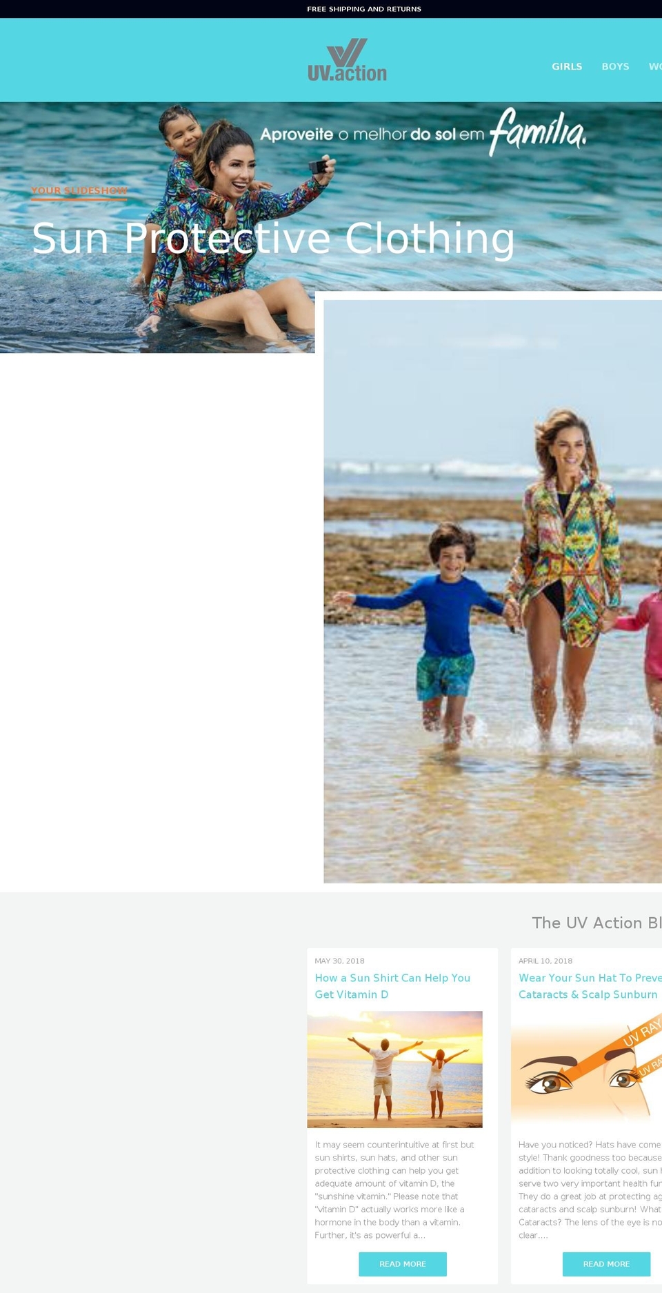 uvaction.com — Shopify storefront screenshot