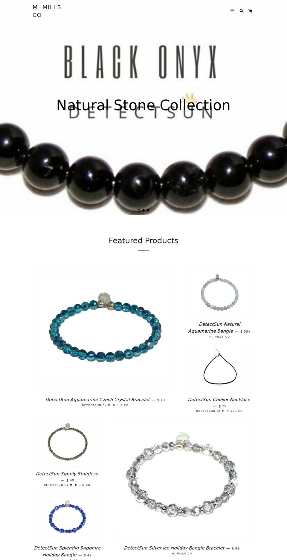 uvdetectionbracelet.com shopify website screenshot