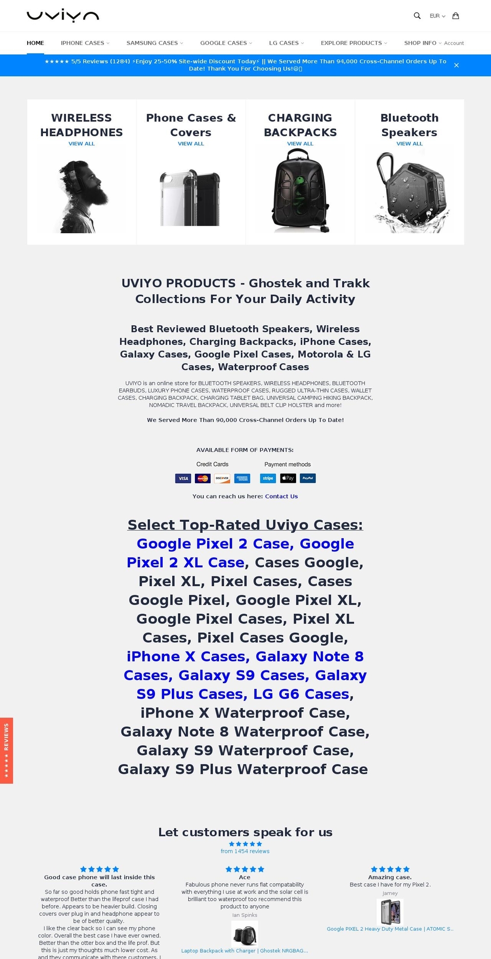 uviyo.com — Shopify storefront screenshot