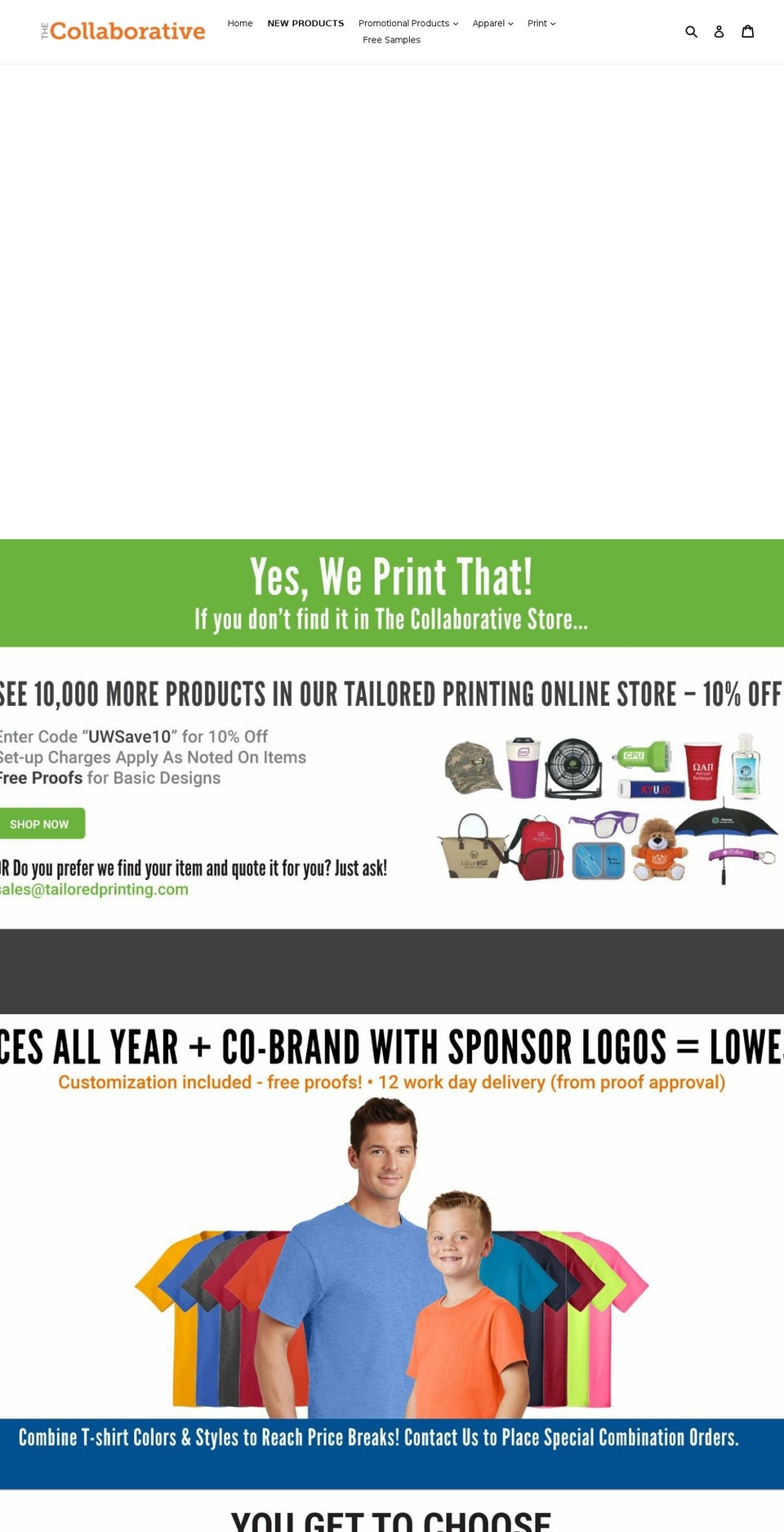 uwcollaborative.com — Shopify storefront screenshot