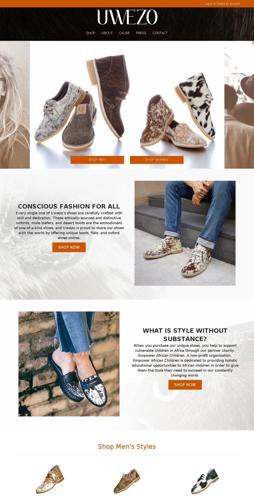 uwezobrands.org shopify website screenshot