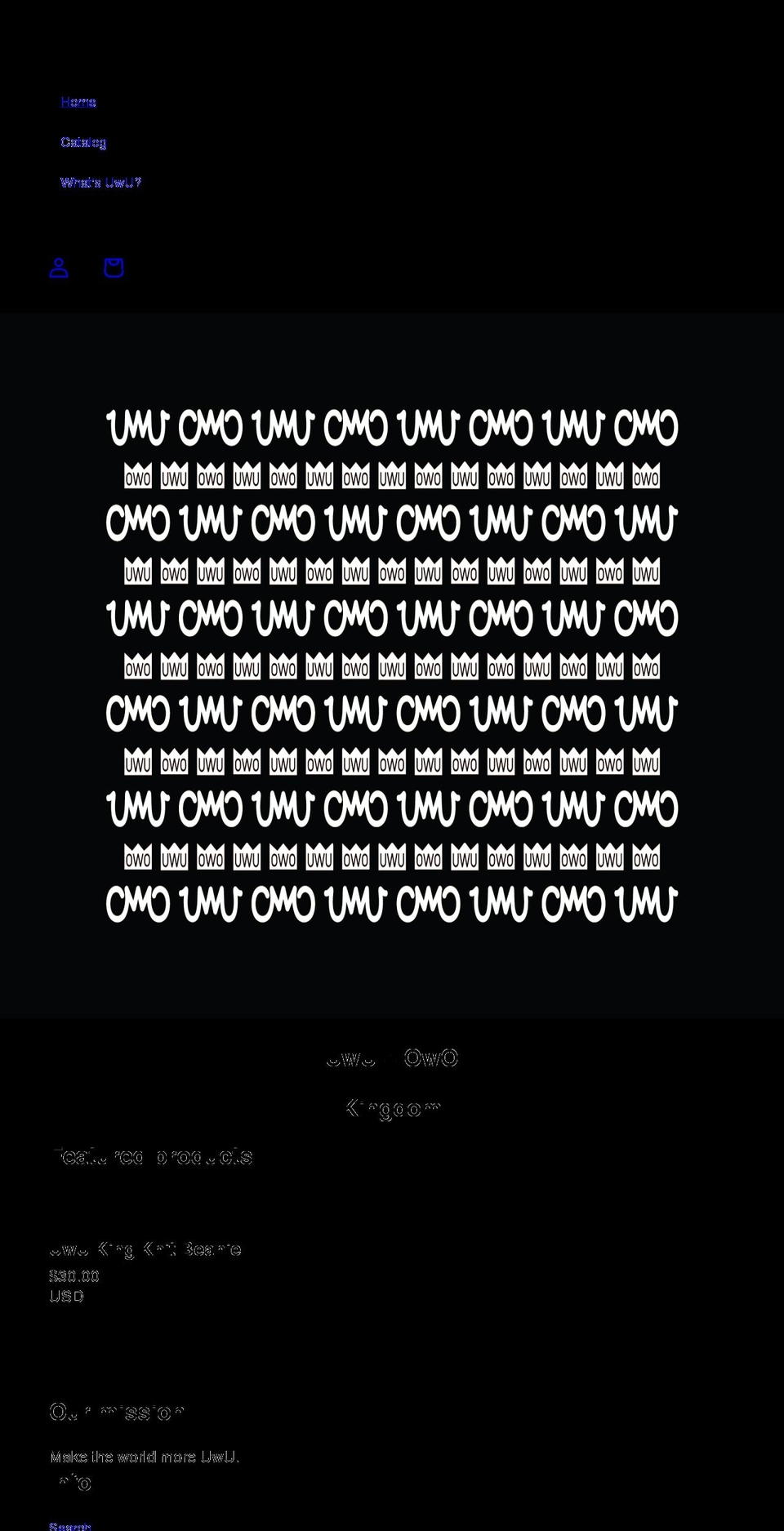 uwuking.com shopify website screenshot