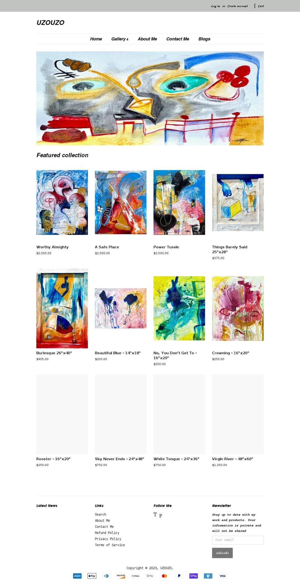 uzouzo.com shopify website screenshot