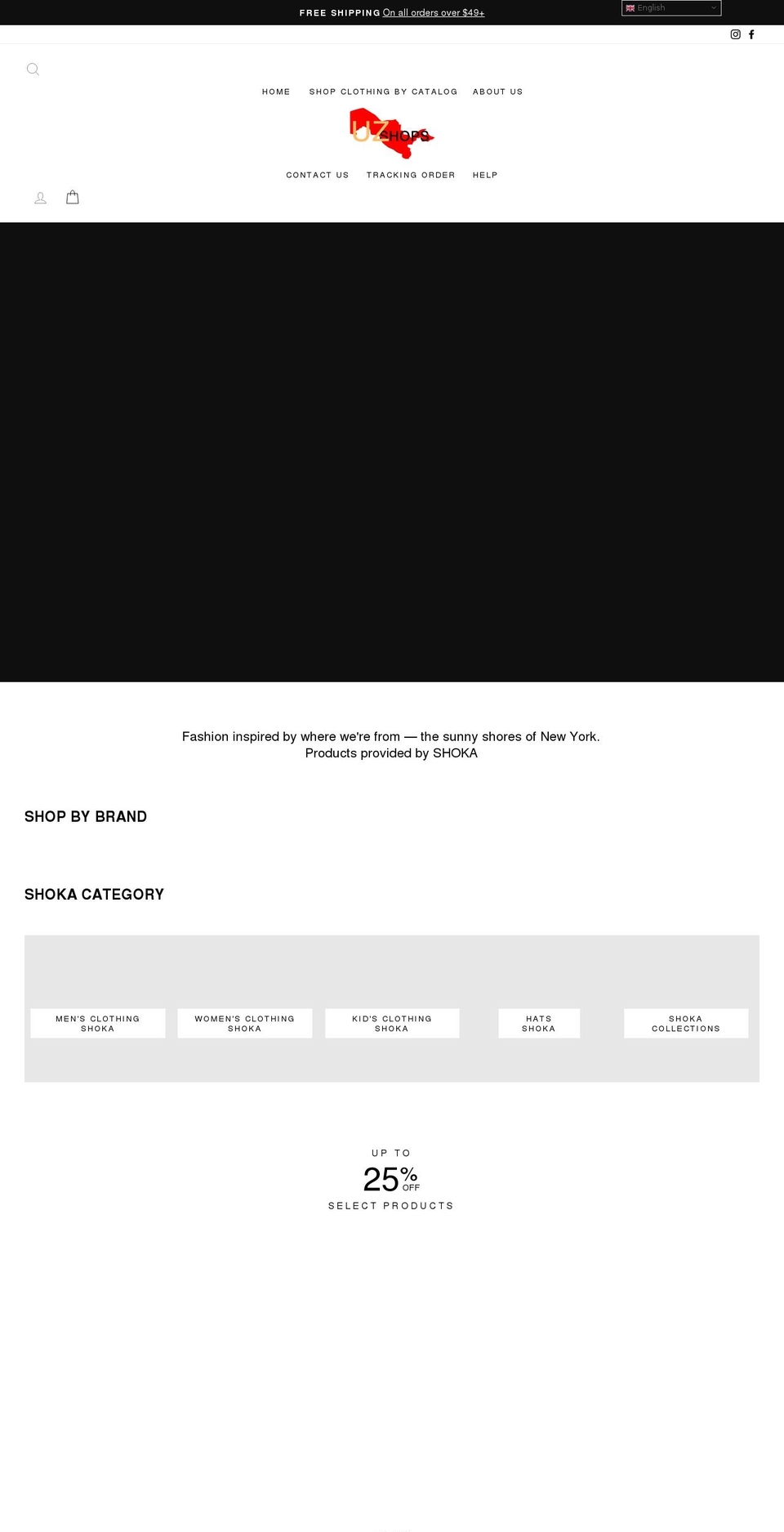 uzshops.com shopify website screenshot