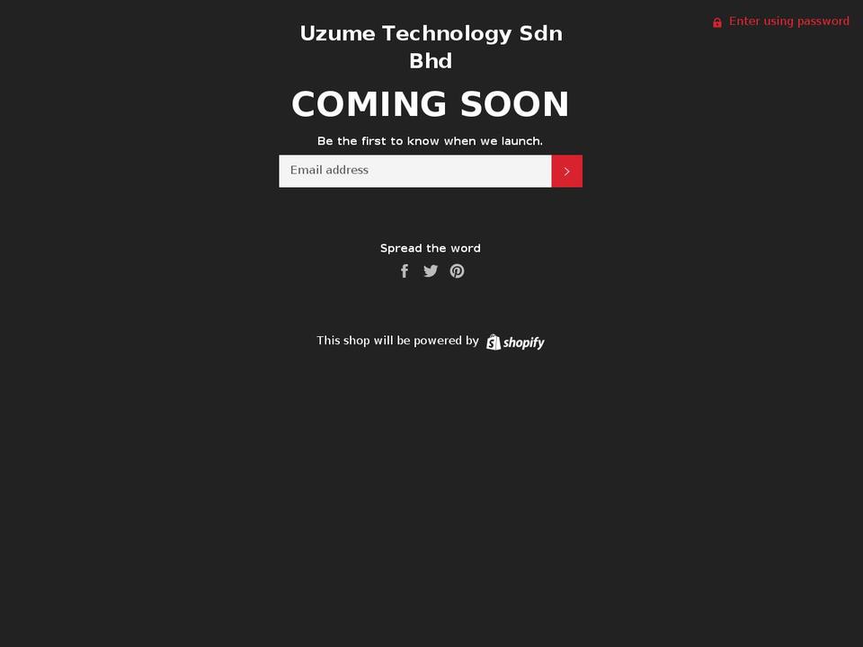 uzume-tech.com shopify website screenshot
