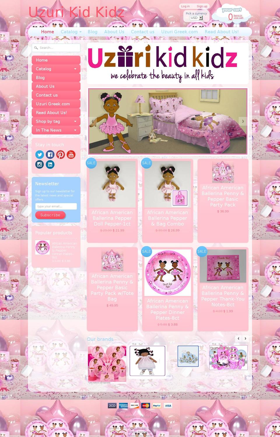 uzurikidkidz.com shopify website screenshot