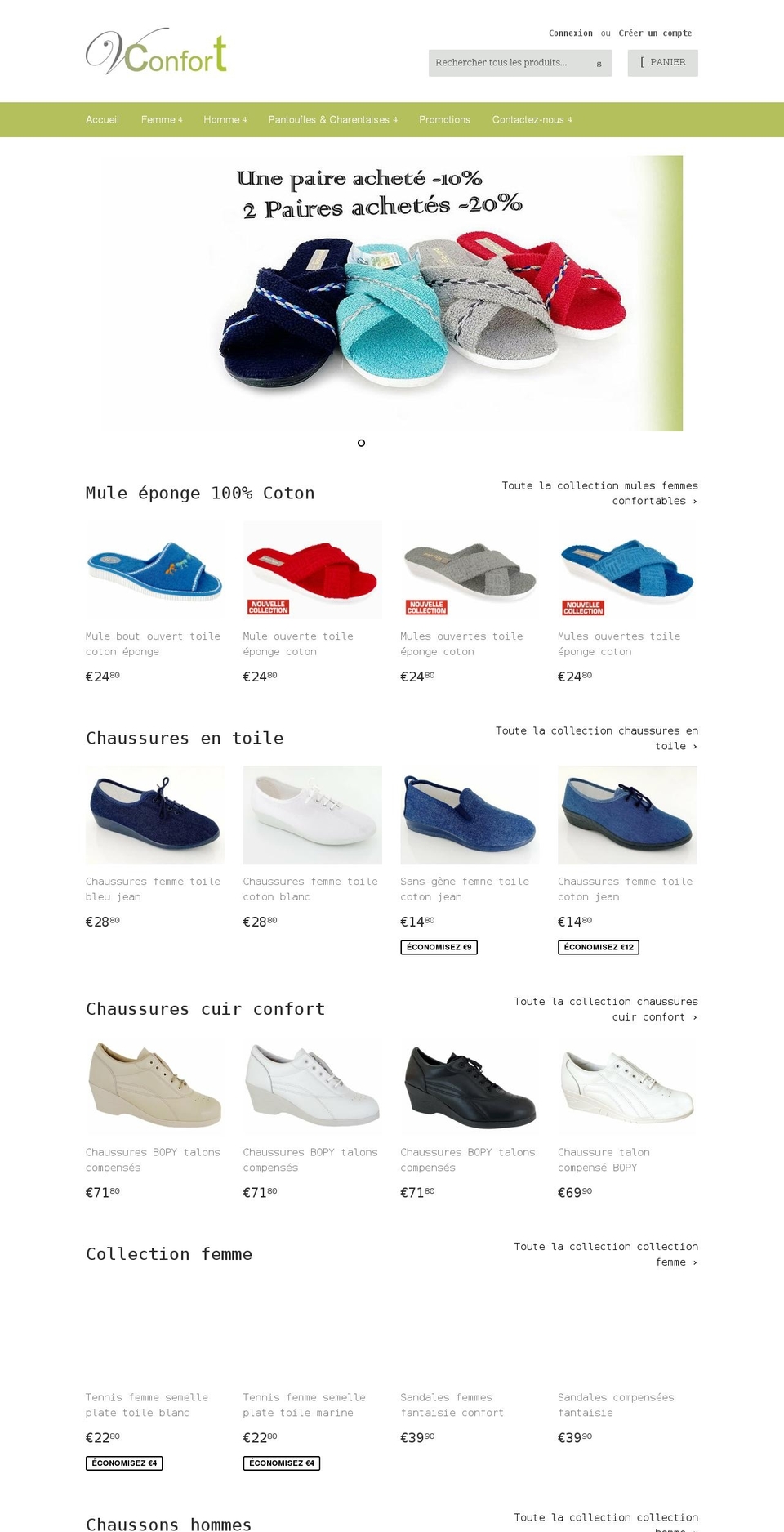 v-confort.com shopify website screenshot