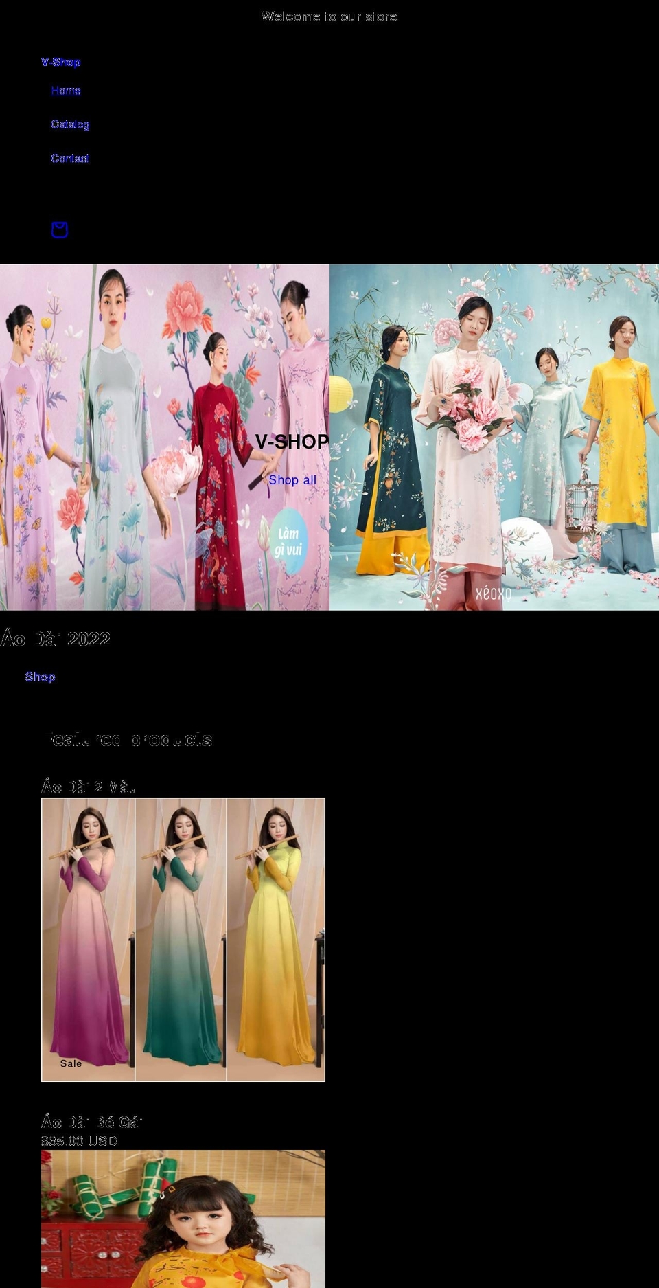 v-shoponline.com shopify website screenshot