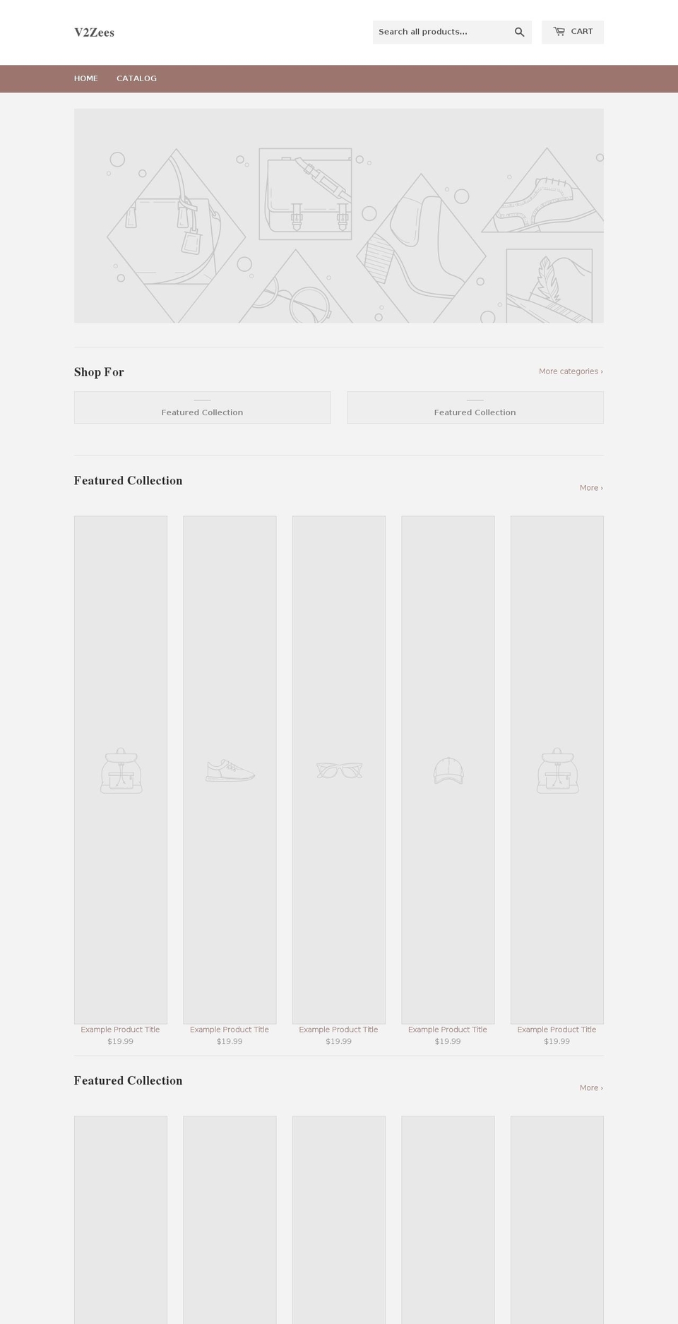 v2zees.com — Shopify storefront screenshot